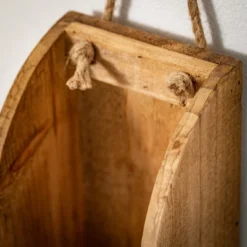 Sullivans Rustic Wooden Wall Shelf Decor 26"H Brown