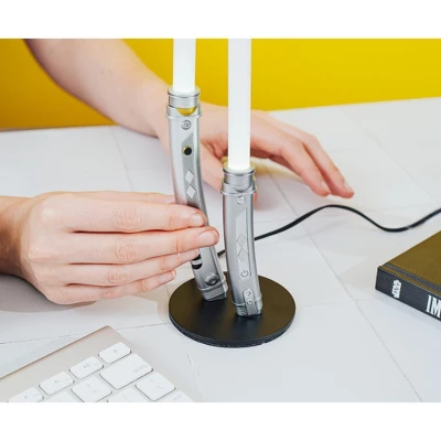 Ukonic Star Wars Ahsoka Tano White Dual Lightsabers 12-Inch Mini LED Mood Light - Image 5