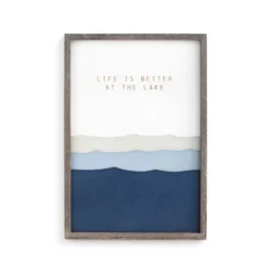 DEMDACO Life Is Better At The Lake Wall Art Blue