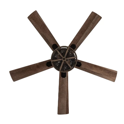 52" Oil Rubbed Bronze Wi-Fi Smart Lighted Ceiling Fan - River Of Goods: Remote & Reversible Blades - Image 9