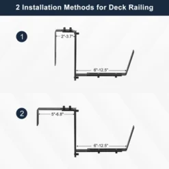 Unique Bargains Adjustable Universal Window Iron Planter Box Brackets With Wall Mounting Hook Black 6 Pcs