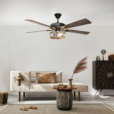 52" Oil Rubbed Bronze Wi-Fi Smart Lighted Ceiling Fan - River Of Goods: Remote & Reversible Blades - Image 3