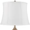 360 Lighting Lynn Country Cottage Buffet Table Lamps 26 3/4" High Set Of 2 Beige Wood White Drum Shade For Bedroom Living Room Bedside Nightstand Kids