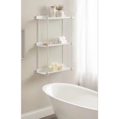 Kate & Laurel All Things Decor 20" Dominic Tiered Wall Shelf White - Image 5