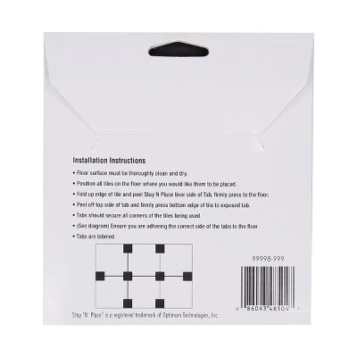 Mohawk Home 4"x4" Stay 'n' Place Adhesive Rug Tabs Ivory - Image 3