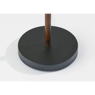 Palmer Walnut Floor Lamp Black - Adesso - Image 4