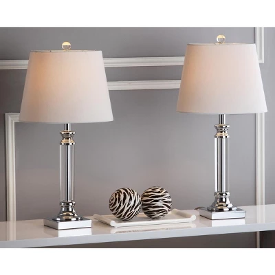Zara Crystal Table Lamp (Set Of 2) - 24 Inch Height - LIT4098 - Crystal - Safavieh - Image 3
