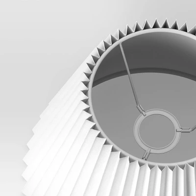 Small Pleated Lamp Shade White - Threshold™: Empire Shape, Cotton/Nylon, 7" H - Image 4