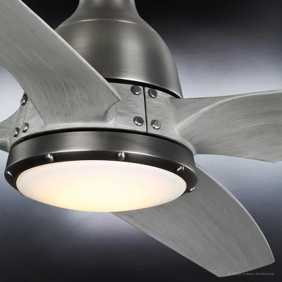 Urban Ambiance Luxury Urban Loft Ceiling Fan 16''H X 56''W, Aged Nickel Finish, Bunbury Collection, UHP9330 - Image 4