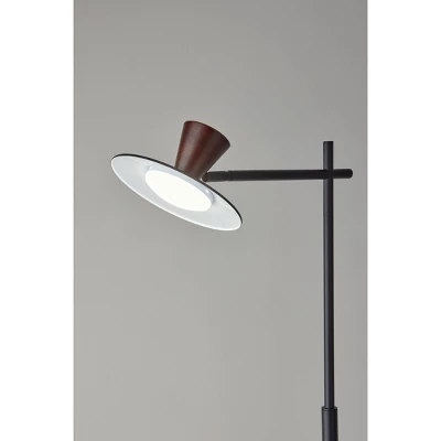 Elmore Floor Lamp With Smart Switch Black (Includes LED Light Bulb) - Adesso - Image 3