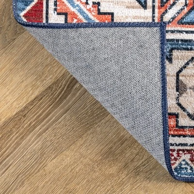 NuLOOM Marli Machine Washable Faded Medallion Area Rug - Image 3