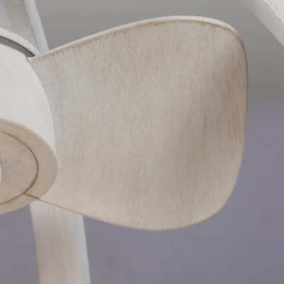 Parrot Uncle 18.4" Antique White Indoor Bladeless Ceiling Fan, Modern - Image 7