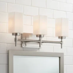 Possini Euro Design Possini Euro Salo 20 3/4" Wide Brushed Nickel 3-Light Bath Light