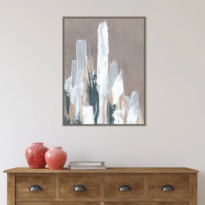 22" X 30" Shape Of Form II By JL Design Framed Canvas Wall Art Gray Wash - Amanti Art - Image 7