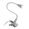 1W Gooseneck Clip Light Desk Lamp Silver (Includes LED Light Bulb) - Simple Designs