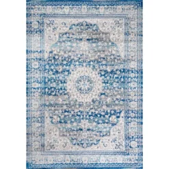 Ferro Filigree Charcoal Black And White Area Rug - JONATHAN Y