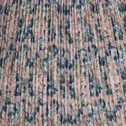 Springcrest Collection Hardback Shirred Empire Lamp Shade Pink Blue Floral Medium 8" Top X 13" Bottom X 11" Slant Spider With Harp And Finial Fitting