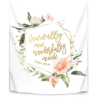 Fearfully And Wonderfully Summer Floral Geo By Wall + Wonder Wall Tapestry - Image 4