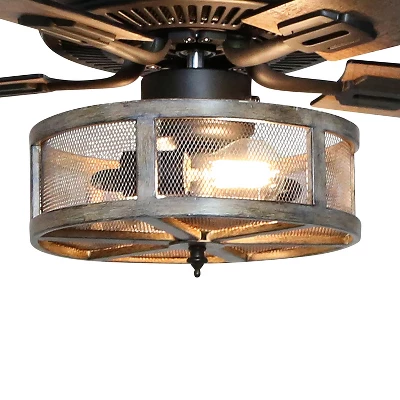 52" Oil Rubbed Bronze Wi-Fi Smart Lighted Ceiling Fan - River Of Goods: Remote & Reversible Blades - Image 8
