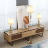 Tangkula Lamp Set 3-Piece Modern Home Living Room Bedroom Nickel Finish Lamps