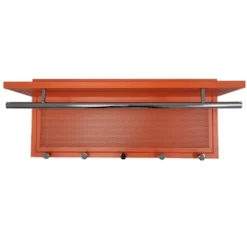 Esyspot Metal Powder Coating Hook Wall Mounted With Shelf In Orange