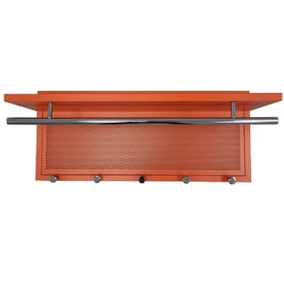 Esyspot Metal Powder Coating Hook Wall Mounted With Shelf In Orange