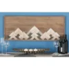 Wood Geometric Mountain Wall Decor Brown - Olivia & May