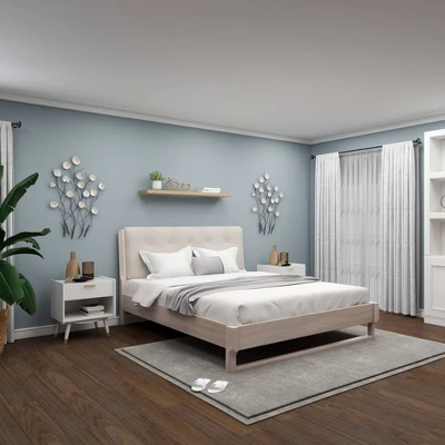 Metal Floral Wall Decor With Capiz Accents White - Olivia & May - Image 4