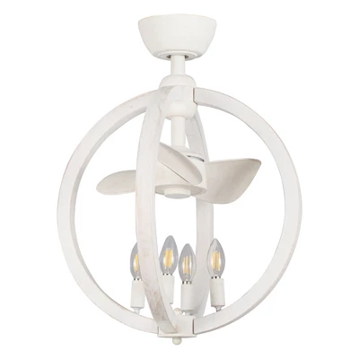 Parrot Uncle 18.4" Antique White Indoor Bladeless Ceiling Fan, Modern - Image 6