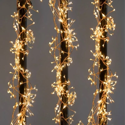 Lumabase 2ct Battery Operated LED Firecracker Fairy String Lights Copper