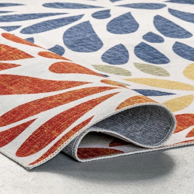 NuLOOM McEwen Bohemian Floral Machine Washable Area Rug - Image 3