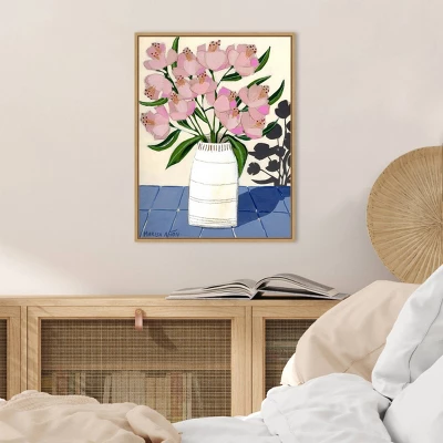 18" X 24" Spring Florals 5 By Marisa Anon Framed Canvas Wall Art - Amanti Art - Image 6