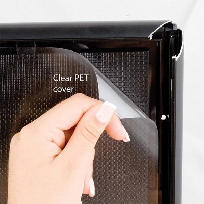 M&T Displays Opti Frame 8.5 X 11 In Wall Mount Front Loading Display Frame W/ Rounded Mitered Corners For Advertisements And Graphics, Black, 5 Count - Image 2