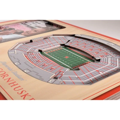4" X 6" NCAA Nebraska Cornhuskers 3D StadiumViews Picture Frame - Image 2