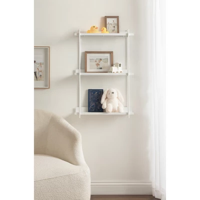 Kate & Laurel All Things Decor 20" Dominic Tiered Wall Shelf White - Image 6