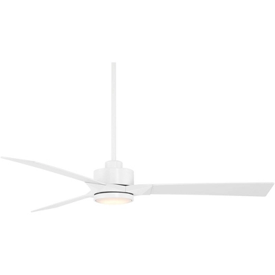 56" Casa Vieja Kali Matte White LED Damp Ceiling Fan With Remote - Image 8