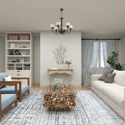 Metal Floral Wall Decor With Capiz Accents White - Olivia & May - Image 2