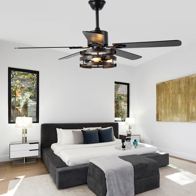 Bella Depot 52" Indutial Large Ceiling Fan With Light And Remote 6-speed For Dining Room - Image 5
