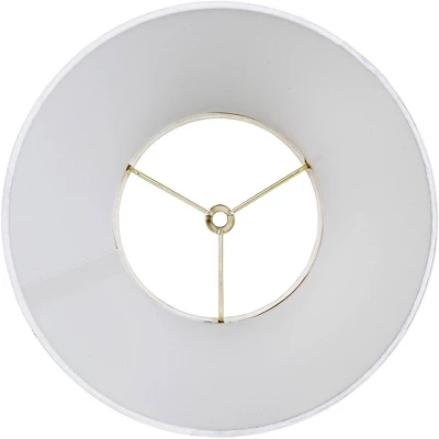 Springcrest Set Of 2 Empire Lamp Shades Off-White Small 6" Top X 11" Bottom X 8.5 Slant Spider Replacement Harp And Finial Fitting - Image 3