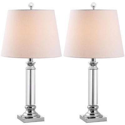 Zara Crystal Table Lamp (Set Of 2) - 24 Inch Height - LIT4098 - Crystal - Safavieh