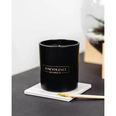 Benevolence LA Premium All Natural Soy Candles In Matte Black Glass Jar - Image 4