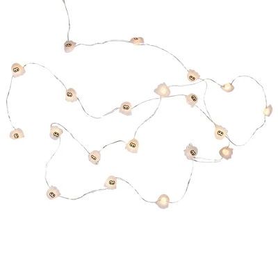 Northlight 10-Count LED Halloween Ghost Fairy Lights, 6.5 Ft Silver Wire - Image 4