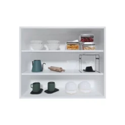 INFURNIC Decorative Wall Shelf Wally 3-Tier Open Wall Cabinet With Spacious Shelves For Storage And Display Modern Design, White, 12"*36"*30"