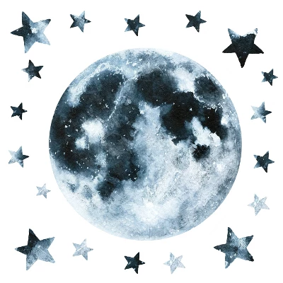 Moon Glow In The Dark Peel And Stick Giant Wall Decal - RoomMates