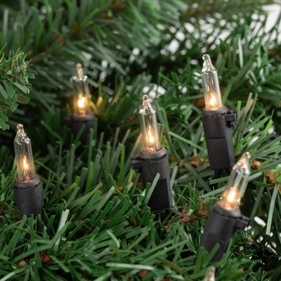 Northlight Mini Incandescent Christmas Lights - Clear - 20.25' Black Wire - 100ct - Image 2