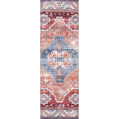 NuLOOM Marli Machine Washable Faded Medallion Area Rug - Image 9