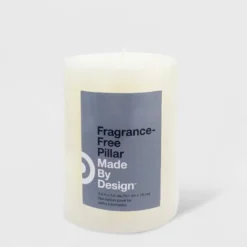 Unscented Pillar Candle Cream - Made By Design™