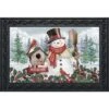 Jolly Snowman Welcome Winter Doormat 30" X 18" Indoor Outdoor Briarwood Lane