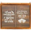 Juvale 13" X 11" Wood Shadow Box Frame - Shadow Box Display Case With Hanging Hooks For Wine Cork & Beer Cap Collection