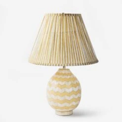 Mela Artisans Ivory Herringbone Table Lamp